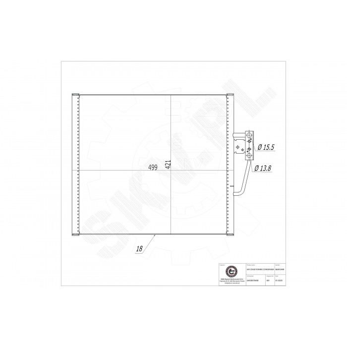 Condenseur de Climatisation Pour BMW Série 5 E39 Z8 E52 64538378438 8378438