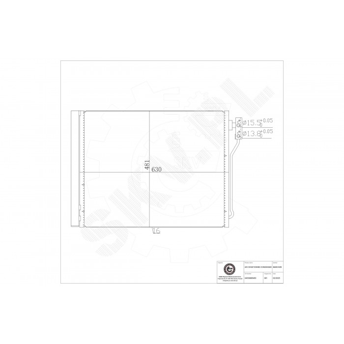 Condenseur de Climatisation Pour BMW Série 5 F07 F10 F11 64539350374 6805453