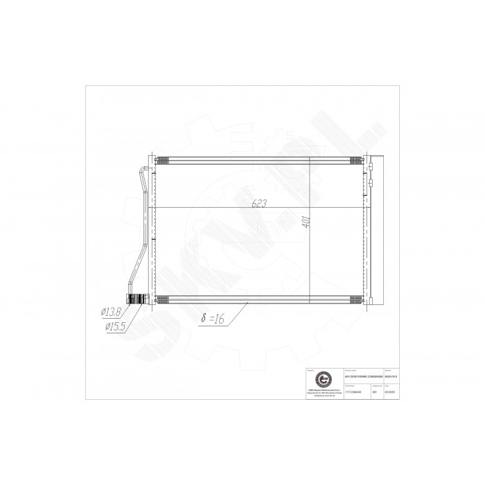 Condenseur de Climatisation Pour BMW Série 5 F10 6 F06 F12 F13 64509391493