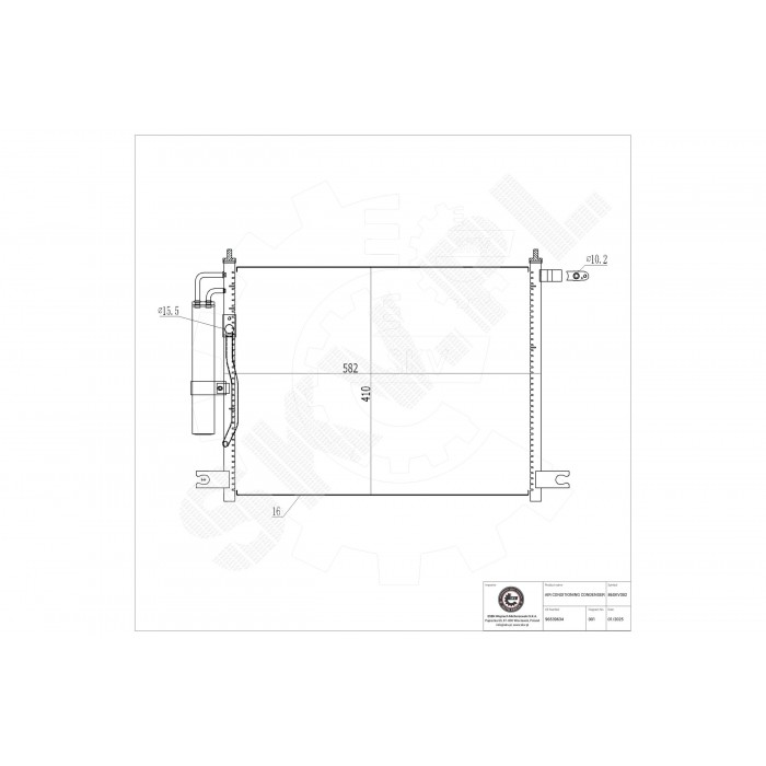 Condenseur de Climatisation Pour Chevrolet Aveo/Kalos Lanos Daewoo Kalos