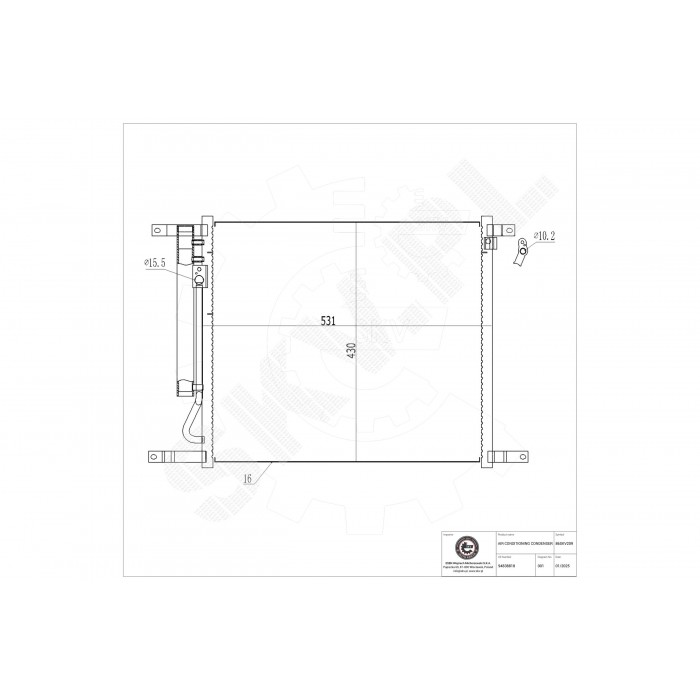 Condenseur de Climatisation Pour Chevrolet Aveo/Kalos 94838817 94838818 95227757