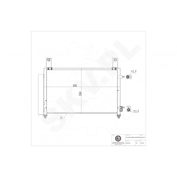 Condenseur de Climatisation Pour Chevrolet Matiz Spark Daewoo Matiz