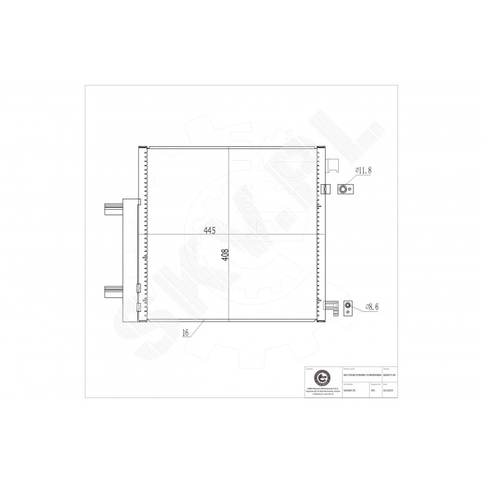 Condenseur de Climatisation Pour Chevrolet Spark 42422272 94554553 95326120