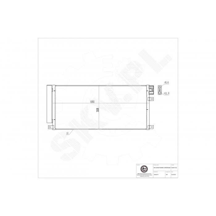 Condenseur de Climatisation Pour Opel Mokka Chevrolet Vauxhall 1850273 1850335