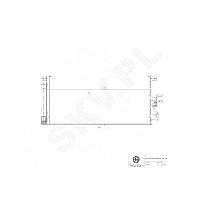 Condenseur de Climatisation Pour Opel Chevrolet Vauxhall 1850274 1850336