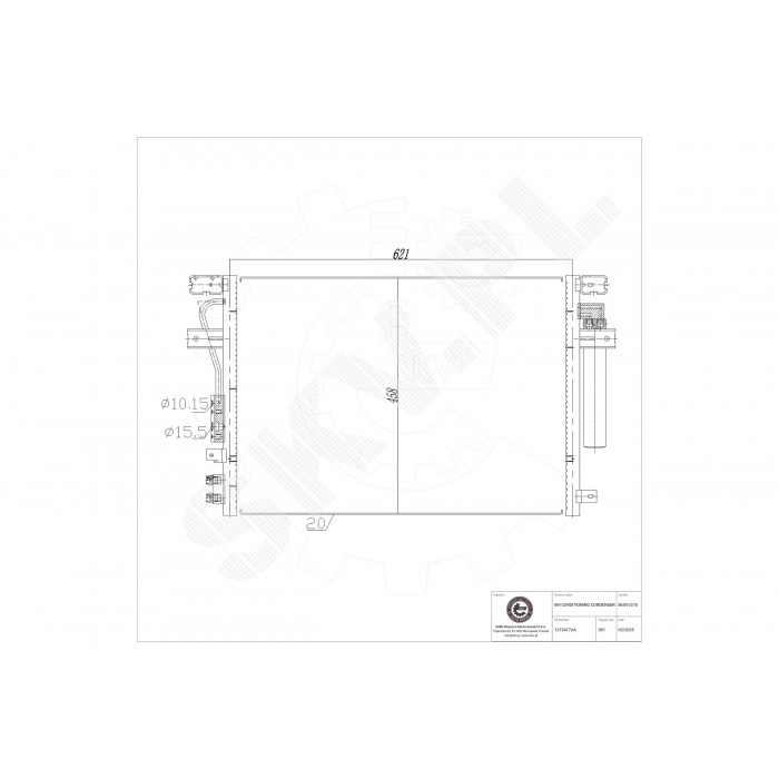 Condenseur de Climatisation Pour Chrysler 300 C Touring Lancia Thema