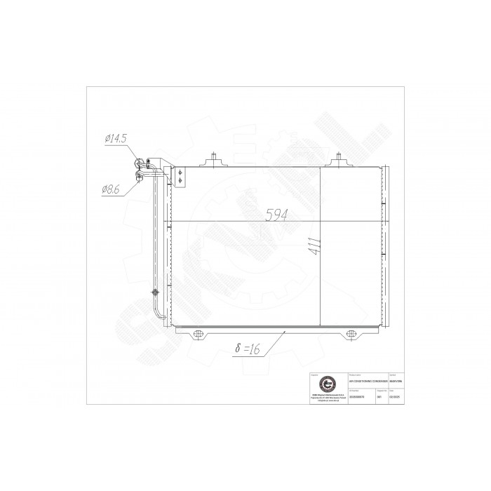 Condenseur de Climatisation Pour Mercedes-Benz Classe C T-Model E CLK SLK