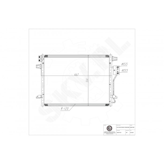 Condenseur de Climatisation Pour VW Chrysler Dodge Lancia K4677789AA 4677782AC