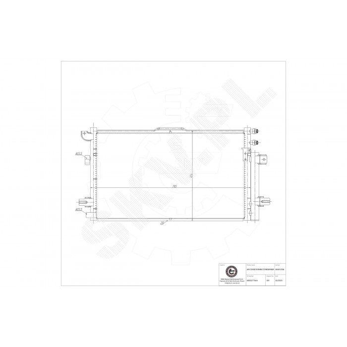 Condenseur de Climatisation Pour Chrysler Pacifica 68002779AA 68002779AB