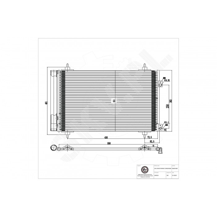 Condenseur de Climatisation Pour Peugeot Citroën DS 9807426280 6455CX 6455EW