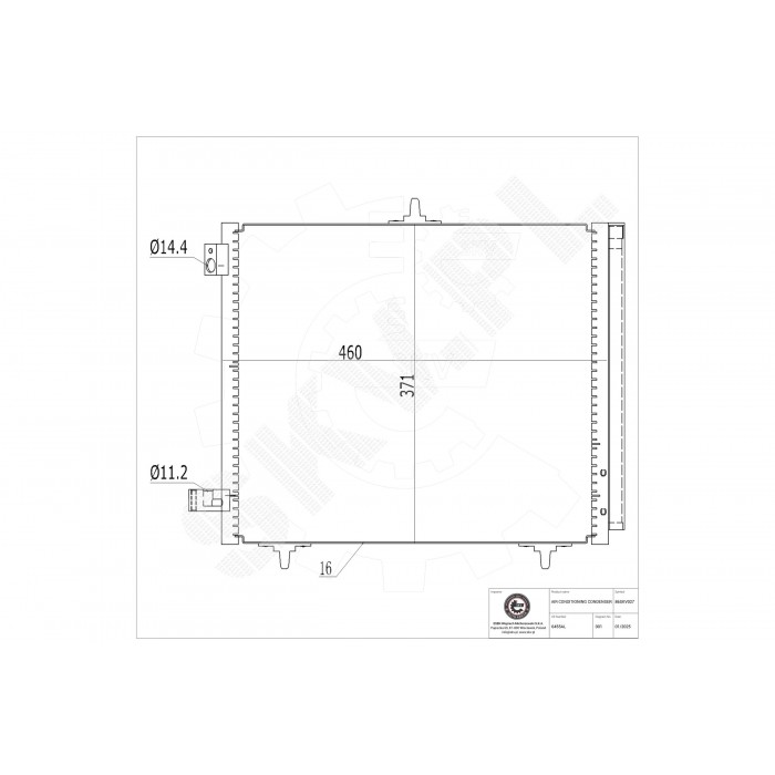 Condenseur de Climatisation Pour Peugeot Opel Citroën DS 9674813580 9683036480