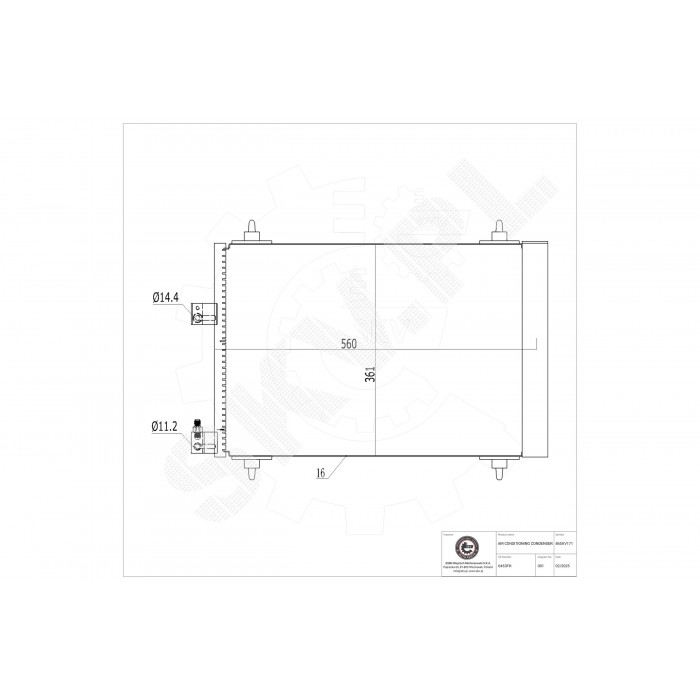 Condenseur de Climatisation Pour Peugeot 307 Citroën C4 C5