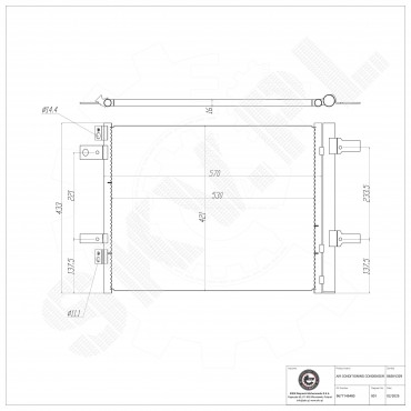 Condenseur de Climatisation Pour Peugeot 308 II Citroën C4 9677145480