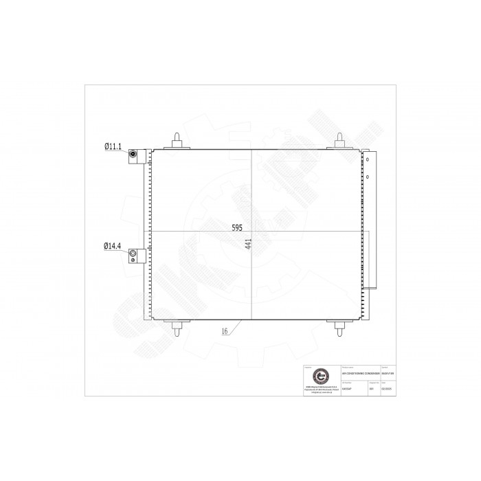 Condenseur de Climatisation Pour Peugeot Fiat Citroën Lancia 1489398080 6455AP