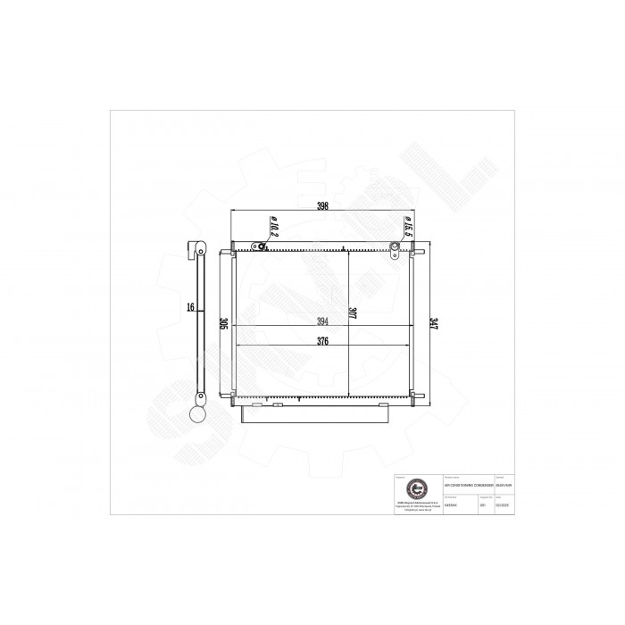 Condenseur de Climatisation Pour Peugeot Citroën Mitsubishi 6455HX 7812A019