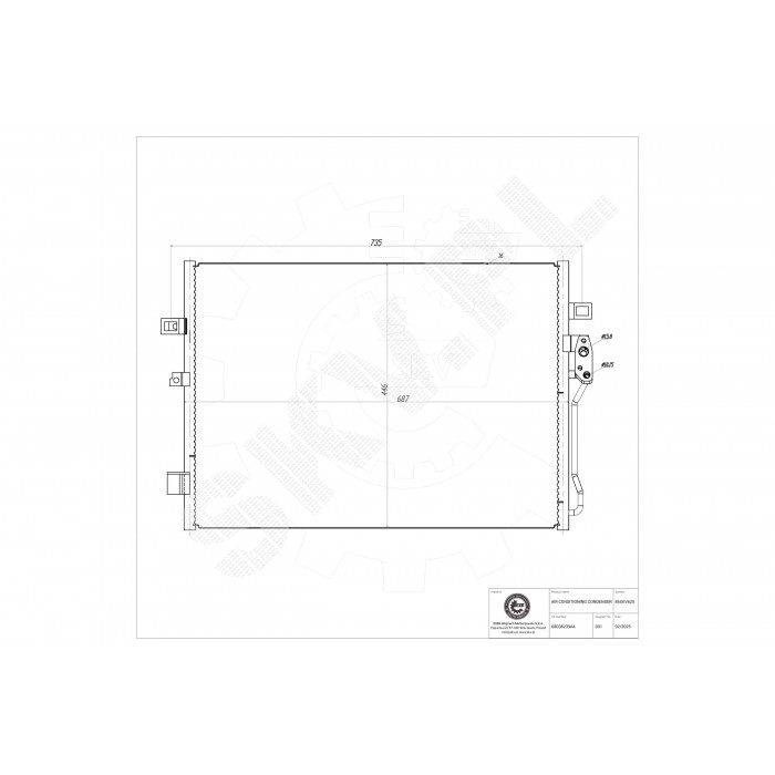 Condenseur de Climatisation Pour Fiat Freemont Dodge Journey Van
