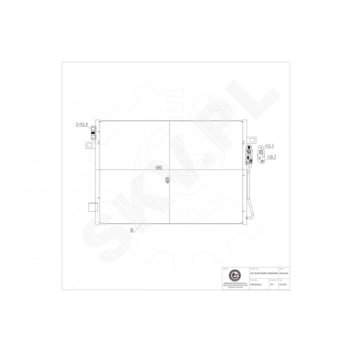 Condenseur de Climatisation Pour Fiat Freemont Dodge Journey Van