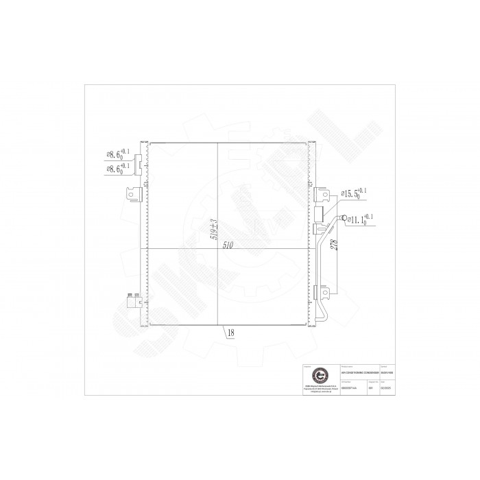 Condenseur de Climatisation Pour Dodge Nitro Van Jeep Cherokee