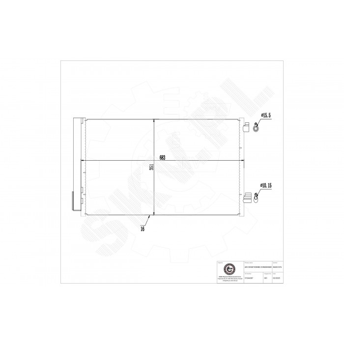 Condenseur de Climatisation Pour Fiat 500X Jeep Renegade SUV Van