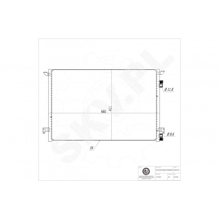 Condenseur de Climatisation Pour Opel Signum 3/5 Portes Vectra C Fiat Croma