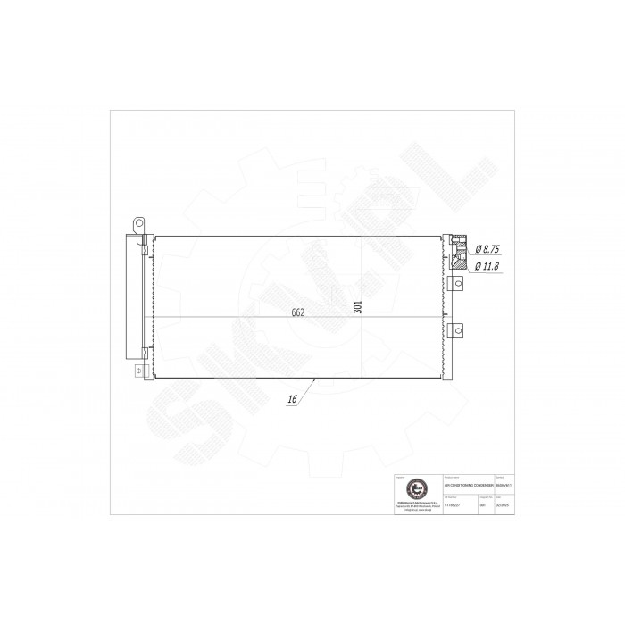 Condenseur de Climatisation Pour Fiat Linea 51785227 51831829 51935322 59116447