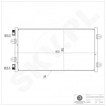 Condenseur de Climatisation Pour Fiat Punto 46524503 46787687 46829340 K46524503