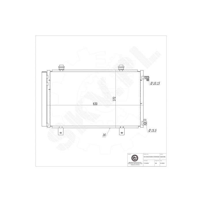 Condenseur de Climatisation Pour Fiat Sedici Suzuki SX4 71747380 71743782