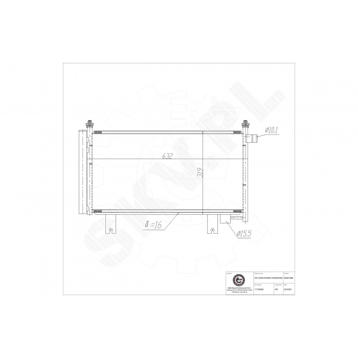 Condenseur de Climatisation Pour Fiat Sedici Suzuki SX4 71750369 9531055L00