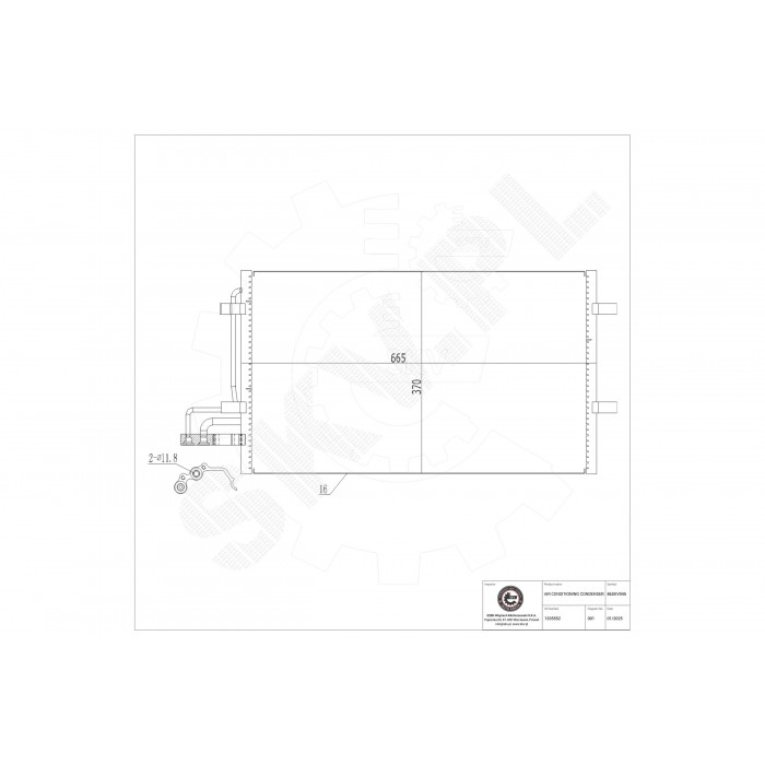 Condenseur de Climatisation Pour Ford C-Max II Focus Turnier 1234248 1335552