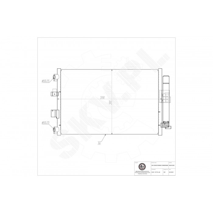 Condenseur de Climatisation Pour Ford C-Max II Focus III Grand Kuga DV6119710AC