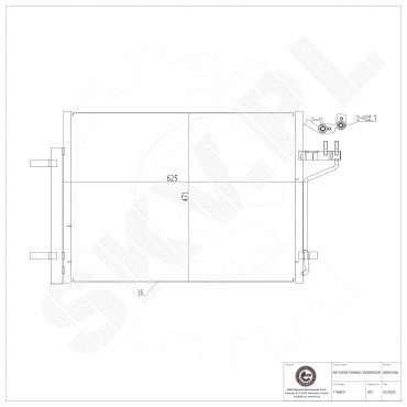 Condenseur de Climatisation Pour Ford C-Max II Kuga CV6119710FD CV6119710FE