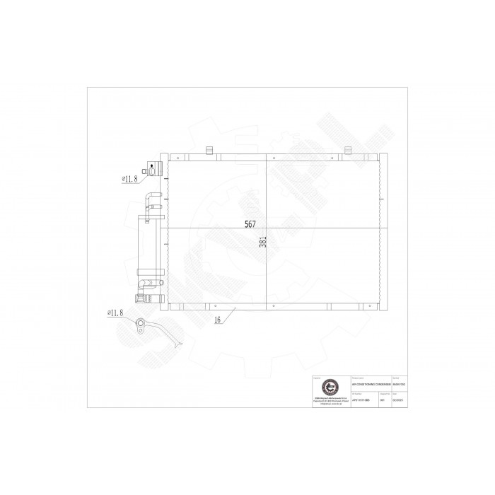 Condenseur de Climatisation Pour Ford Fiesta VI 1717509 1756718 AP3119710BA