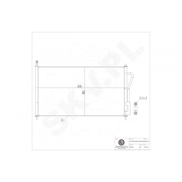 Condenseur de Climatisation Pour Ford Focus II Turnier 1062380 1086354 1086534