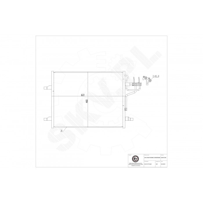 Condenseur de Climatisation Pour Ford Kuga I 1522067 8V4119710AB
