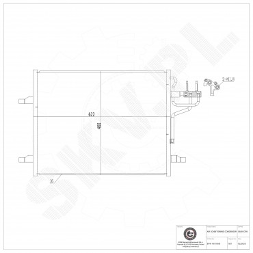 Condenseur de Climatisation Pour Ford Kuga I 1522067 8V4119710AB