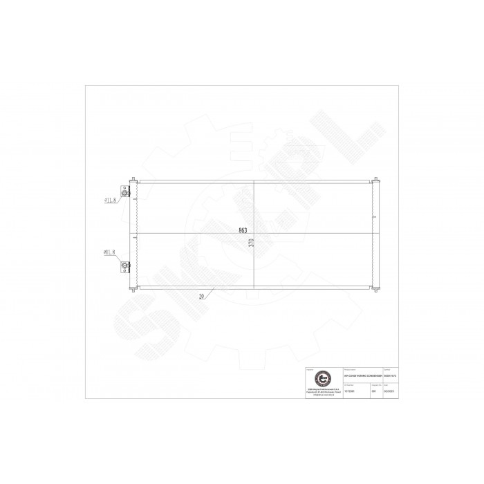 Condenseur de Climatisation Pour Ford Transit 1572061 1671707 4041973 4471423