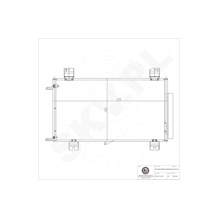 Condenseur de Climatisation Pour Honda Accord VIII 80100TL0G01