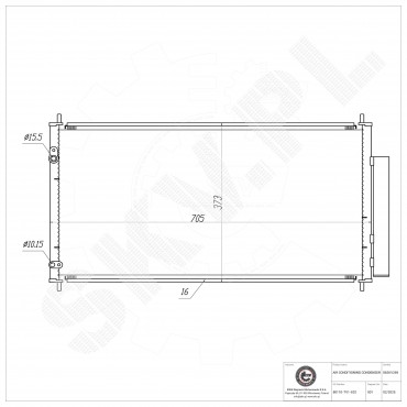Condenseur de Climatisation Pour Honda Civic IX 80110TV1E02