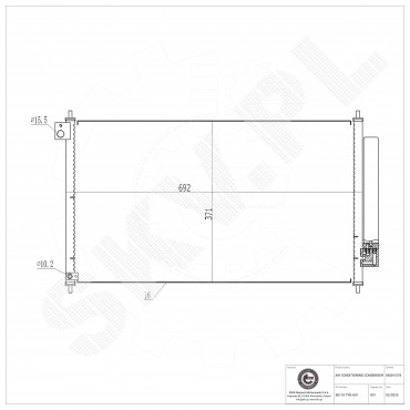 Condenseur de Climatisation Pour Honda Civic IX 80110TR0A01 80110TR0A02