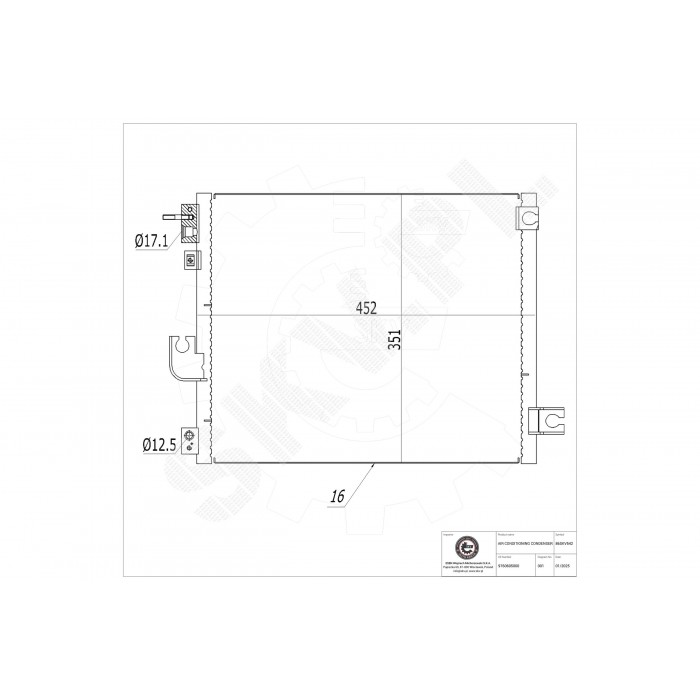 Condenseur de Climatisation Pour Hyundai Atos 9760605000 9760605500
