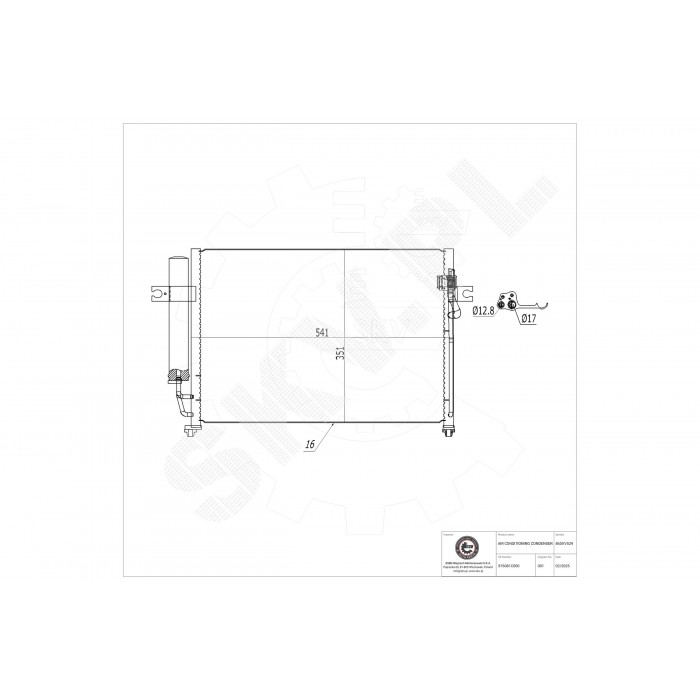 Condenseur de Climatisation Pour Hyundai Getz 976061C100 976061C350 CD1024