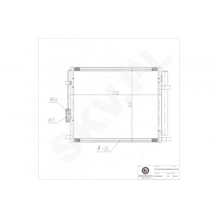 Condenseur de Climatisation Pour Hyundai Grand Santa Fé III 976062W000