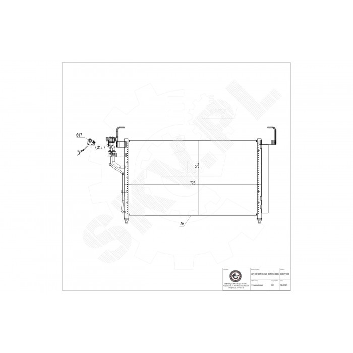 Condenseur de Climatisation Pour Hyundai H-1 976064H200