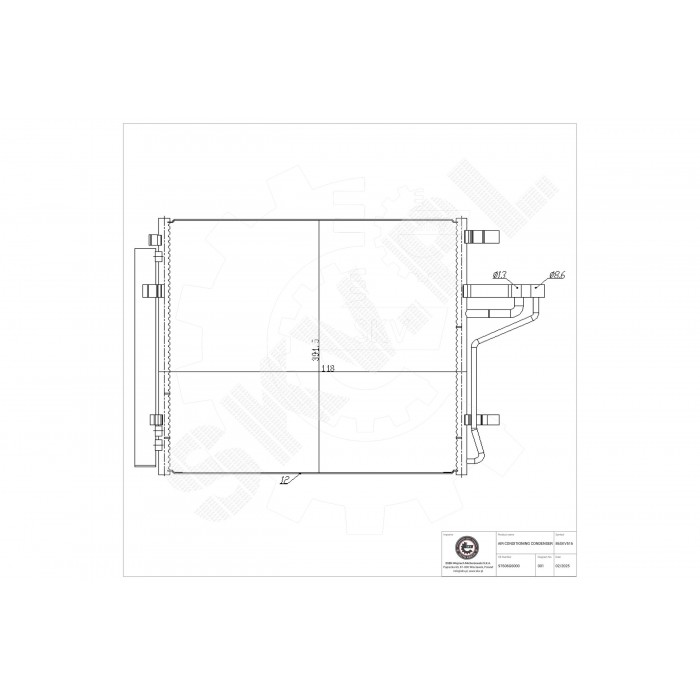 Condenseur de Climatisation Pour Hyundai i10 Kia Picanto 97606G6000