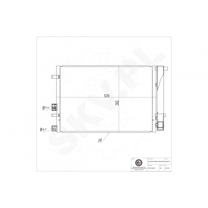 Condenseur de Climatisation Pour Hyundai i20 976061J000 976064P000
