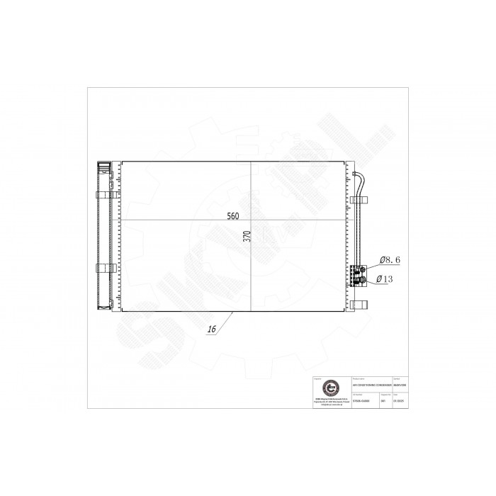 Condenseur de Climatisation Pour Hyundai i20 976060U000 976060U000AS