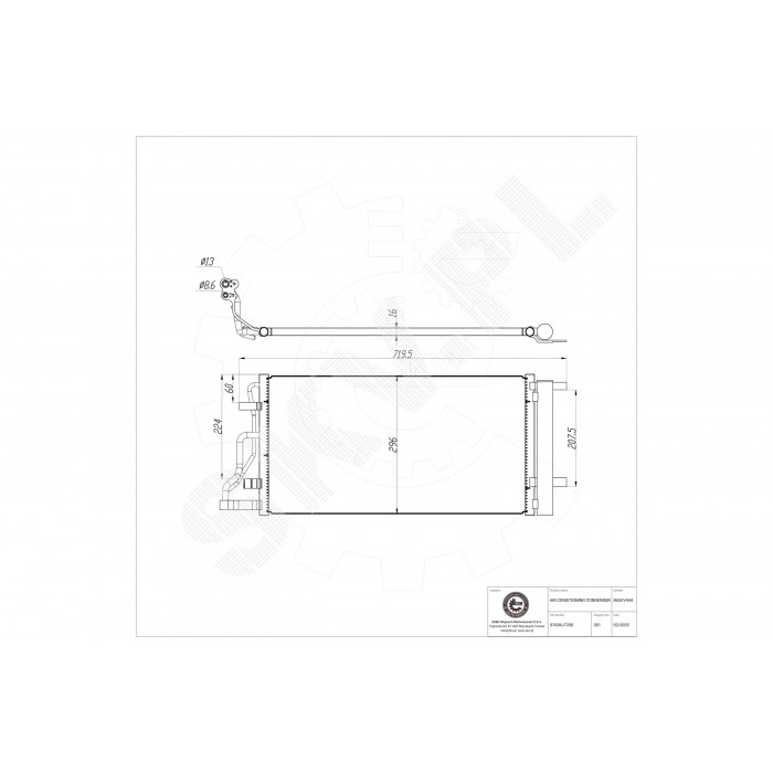 Condenseur de Climatisation Pour Hyundai i30 Kia Combi Van Hatchback Xceed