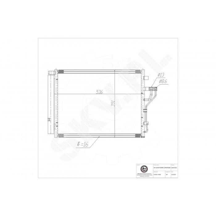 Condenseur de Climatisation Pour Hyundai ix35 Kia Sportage 976062Y000 976062Y001
