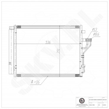 Condenseur de Climatisation Pour Hyundai ix35 Kia Sportage 976062Y000 976062Y001