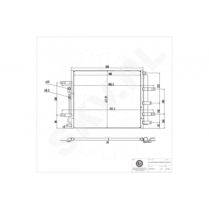 Condenseur de Climatisation Pour Hyundai Kona Kia Niro 97606K4010